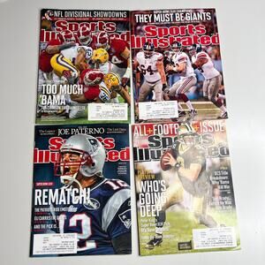 Lot‎ of 4 Sports Illustrated Football Magazines NFL NCAA Super Bowl XLVI 2012